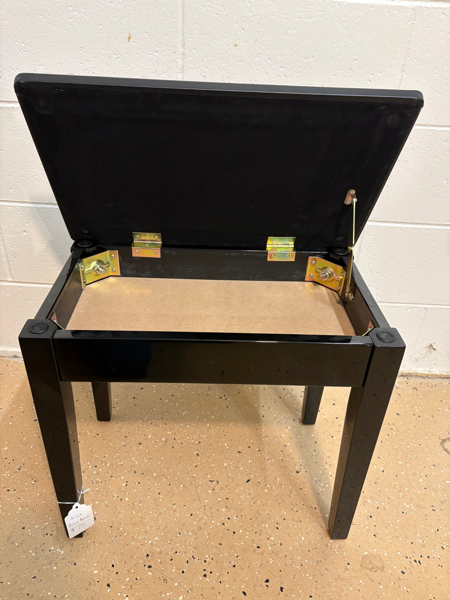 Classic Black Piano Bench