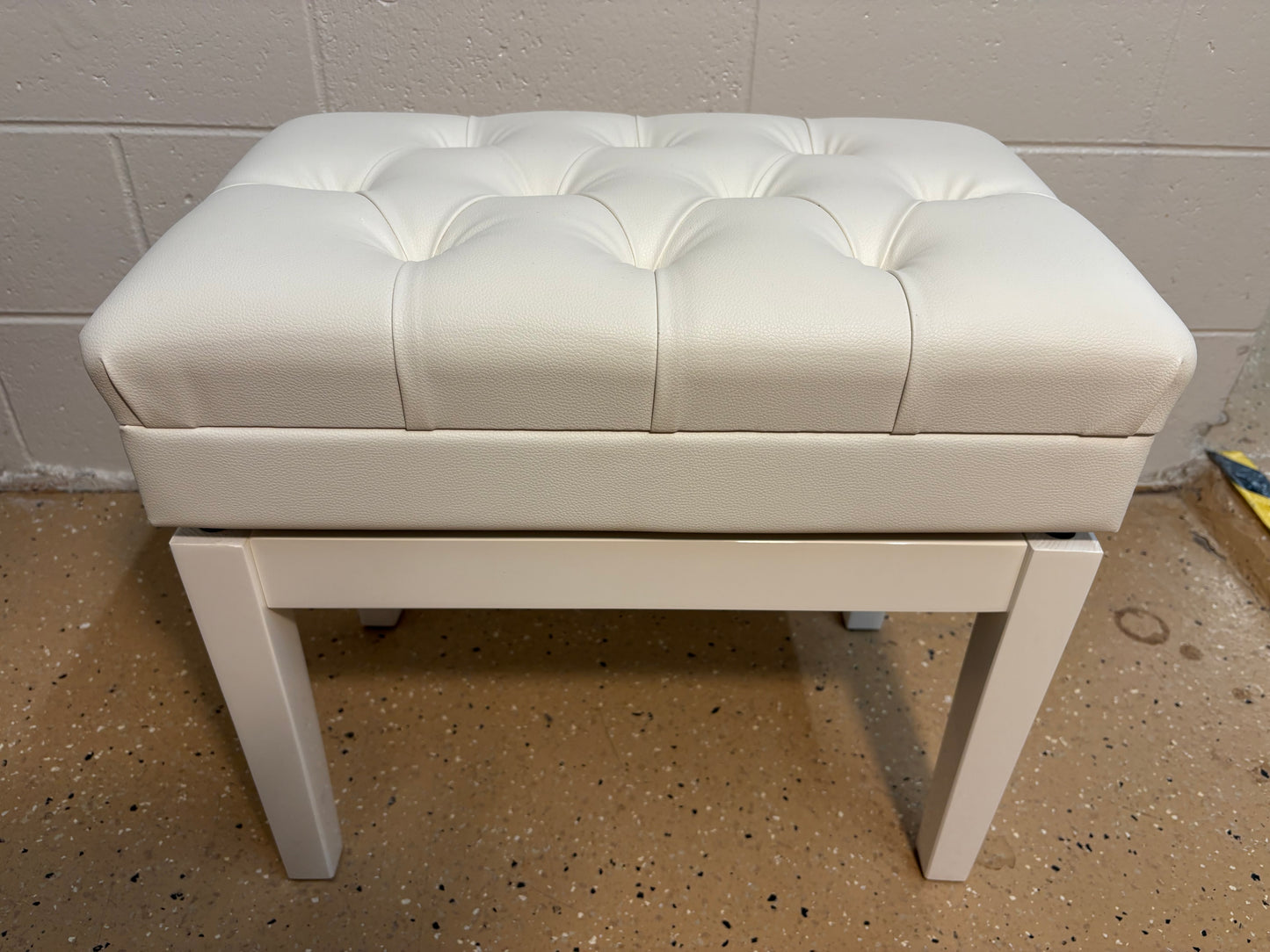 White Artist Piano Bench