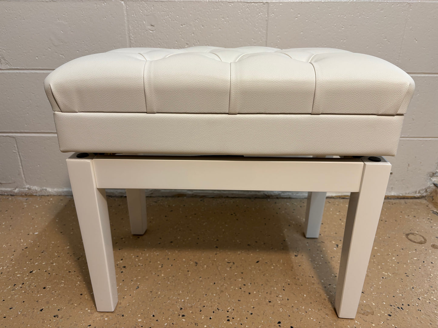 White Artist Piano Bench