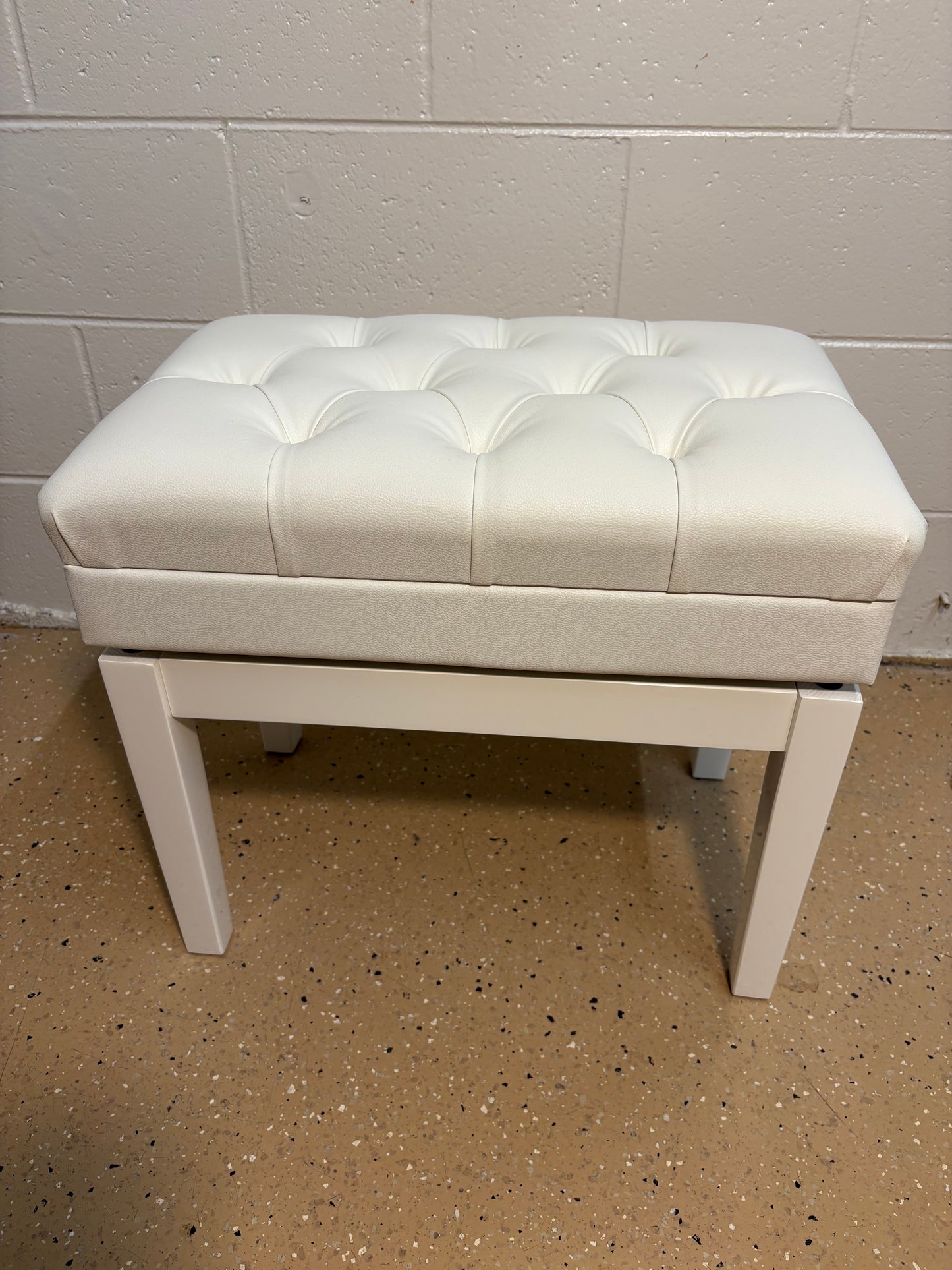White Artist Piano Bench