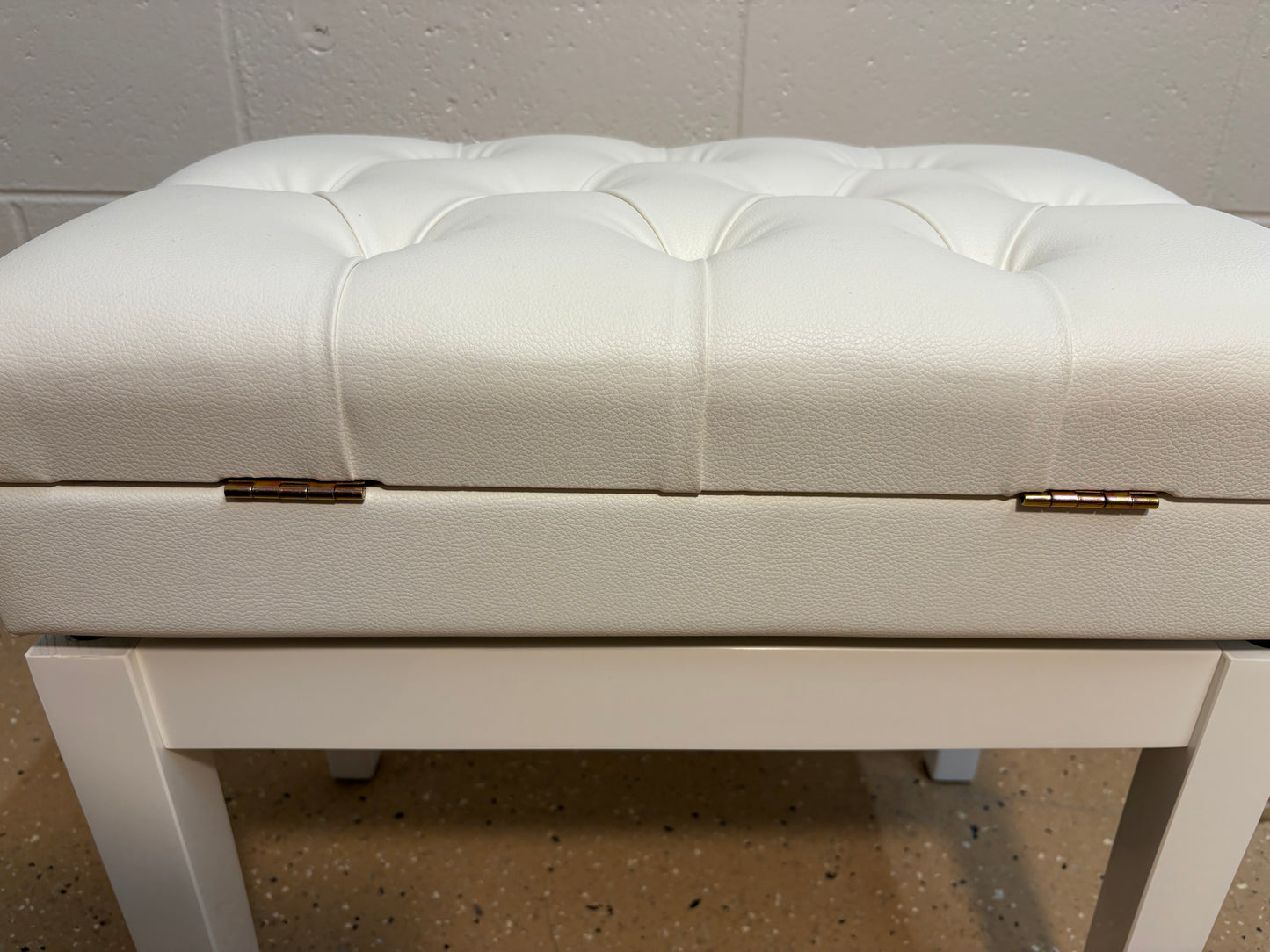White Artist Piano Bench