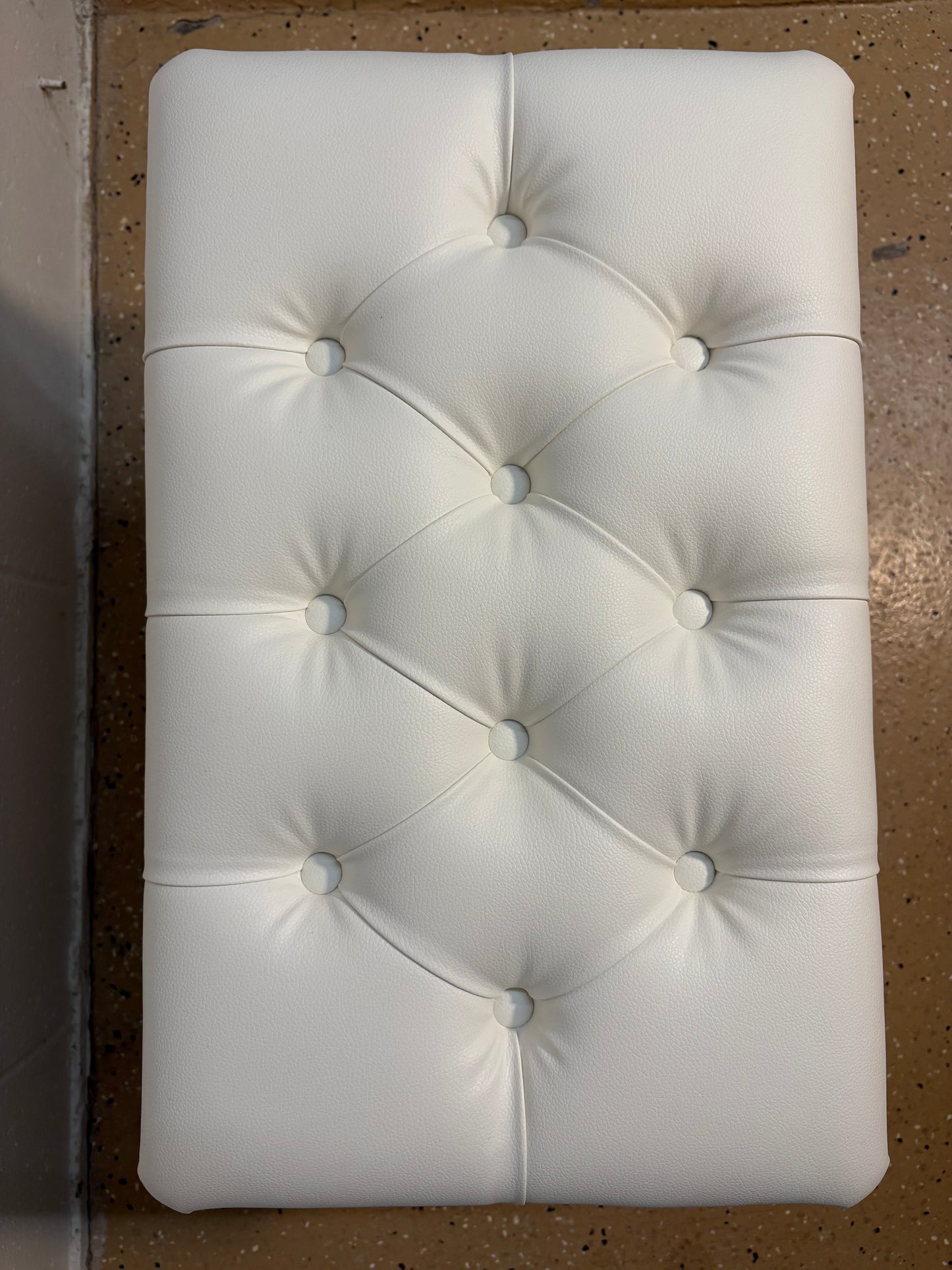 White Artist Piano Bench