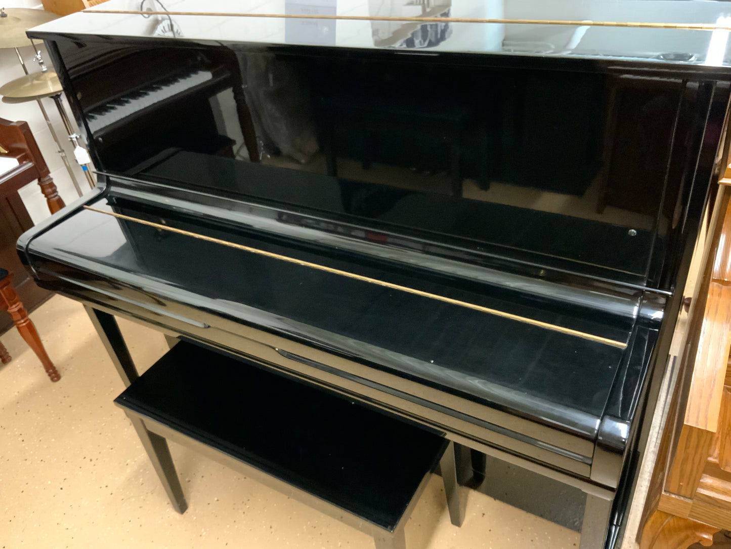 Weber W-121 Upright Piano - Black