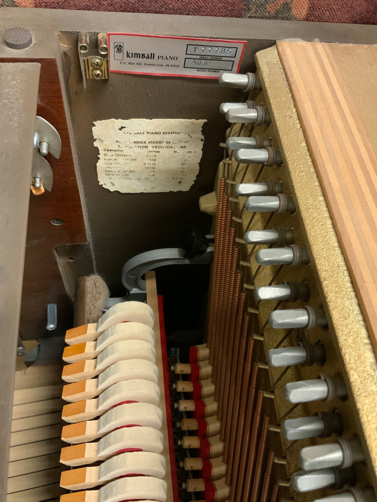 Kimball 403P Upright Piano - 1988