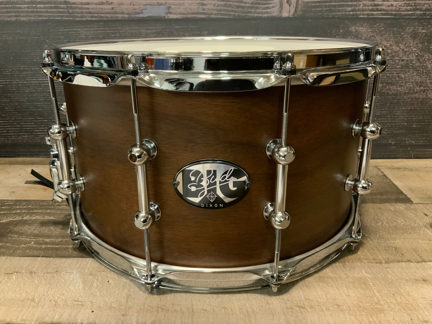 Dixon Gregg Bissonette Big Bud Signature 8” x 14” Walnut Snare Drum