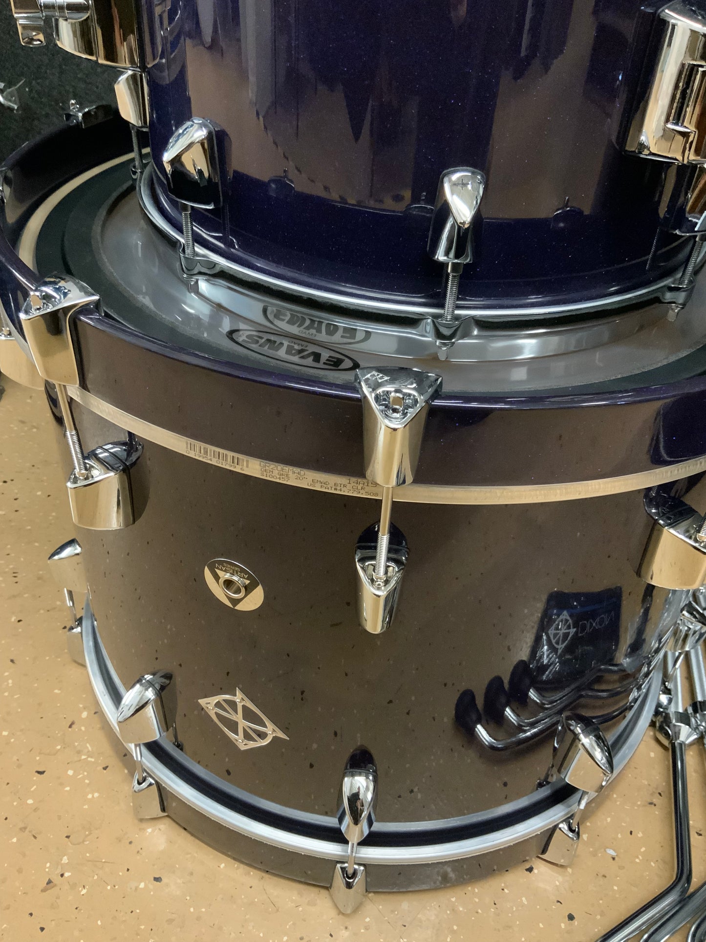 Dixon Artisan Maple 320 Drum Shell Kit PODAN320-04-FDS-CR - Future Dusk Sparkle