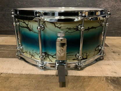 Dixon Artisan Ash Enchanted Electric Blue Burst 6.5” x 14” Snare PDSAN654EA