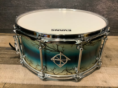 Dixon Artisan Ash Enchanted Electric Blue Burst 6.5” x 14” Snare PDSAN654EA