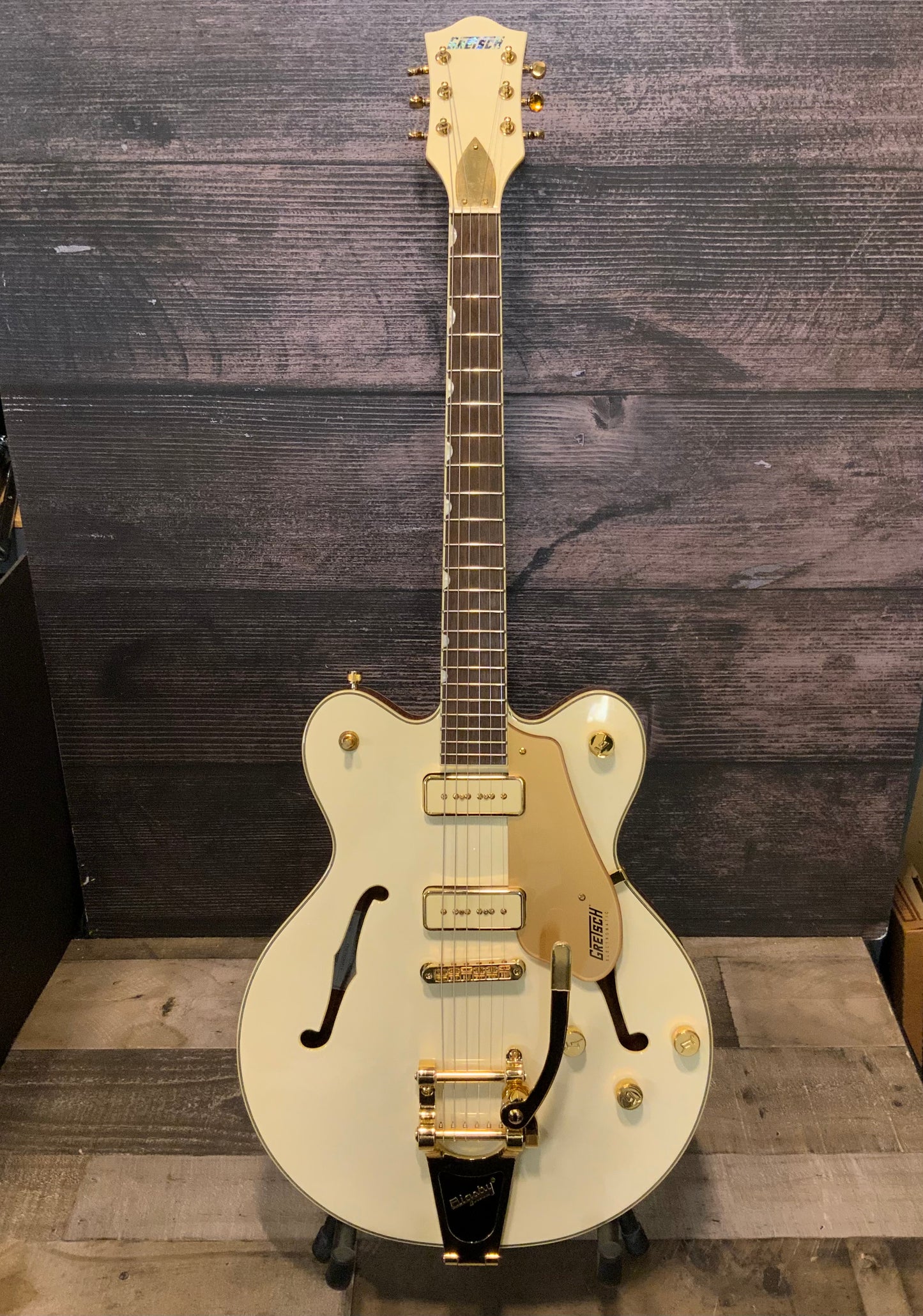 Gretsch Electromatic LTD Pristine Center Block Double-Cut Electric Guitar - White Gold (used, excellent condition)