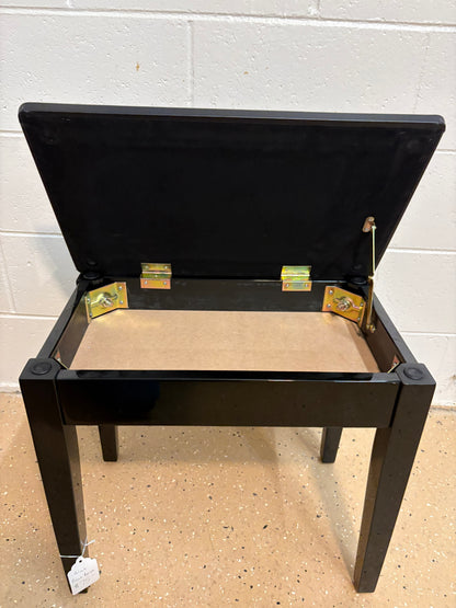 Classic Black Piano Bench