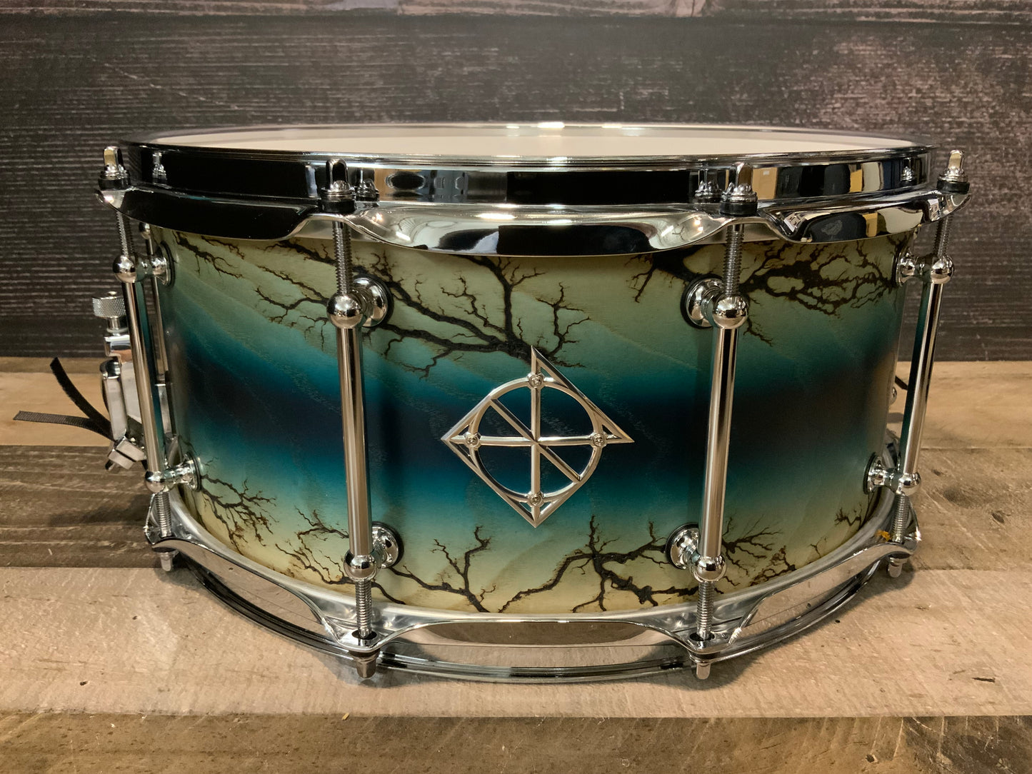 Dixon Artisan Ash Enchanted Electric Blue Burst 6.5” x 14” Snare PDSAN654EA