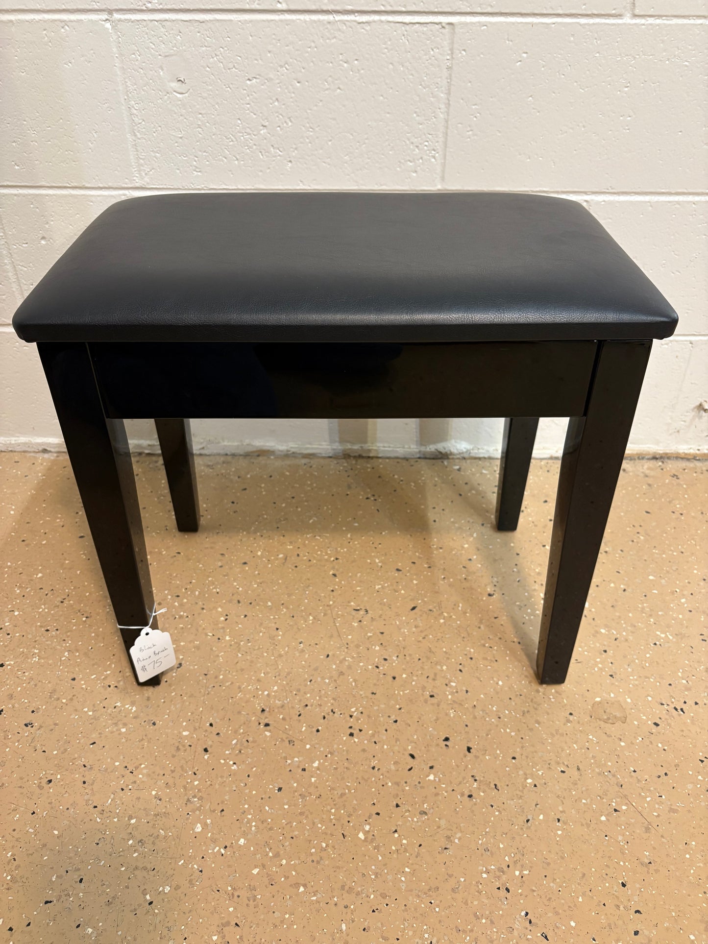 Classic Black Piano Bench
