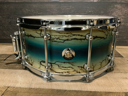 Dixon Artisan Ash Enchanted Electric Blue Burst 6.5” x 14” Snare PDSAN654EA
