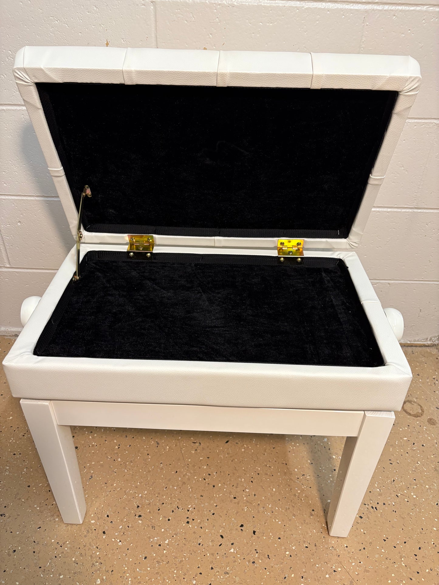 White Artist Piano Bench