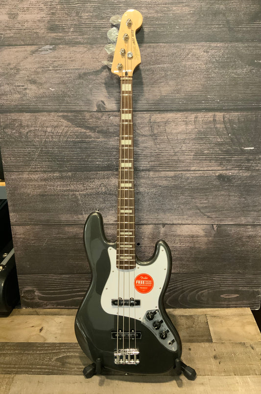 Squier Affinity Series Active Jazz Bass - Charcoal Frost Metallic (used, near mint factory 2nd)