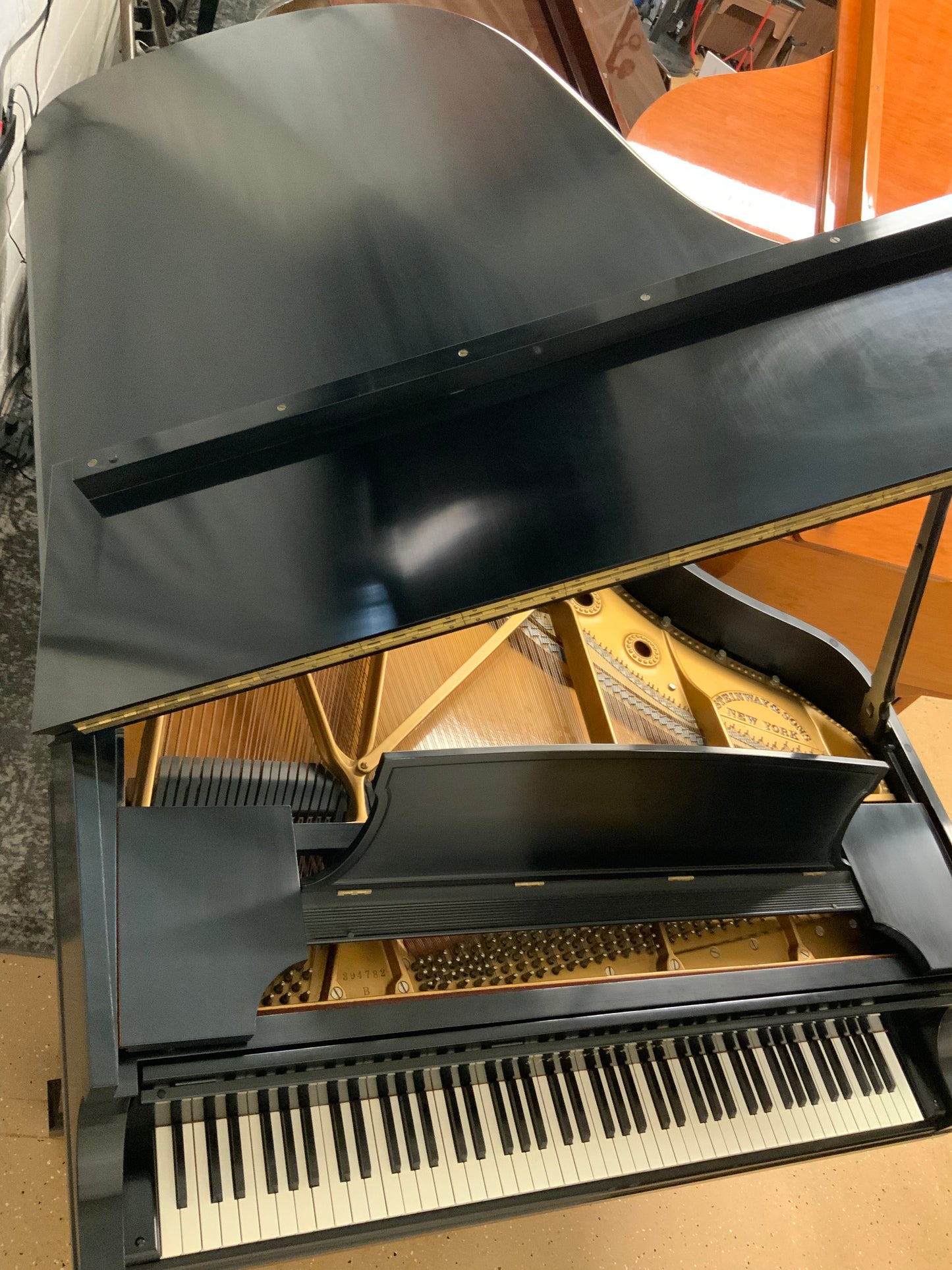 Steinway Model B Ebony Grand Piano - 1966