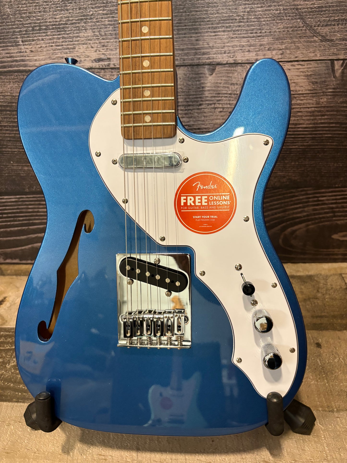 Squier Affinity Series Telecaster Thinline - Lake Placid Blue (near mint factory 2nd)