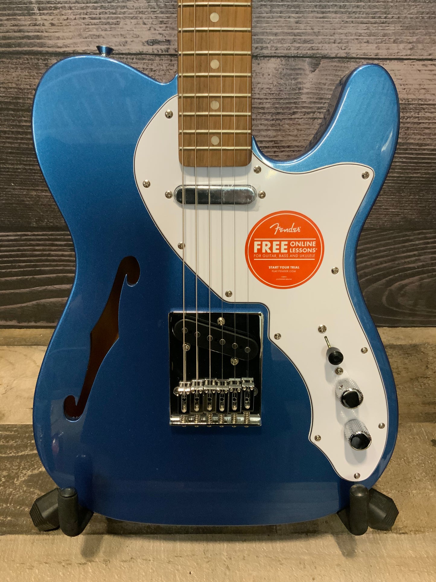 Squier Affinity Series Telecaster Thinline - Lake Placid Blue (near mint factory 2nd)