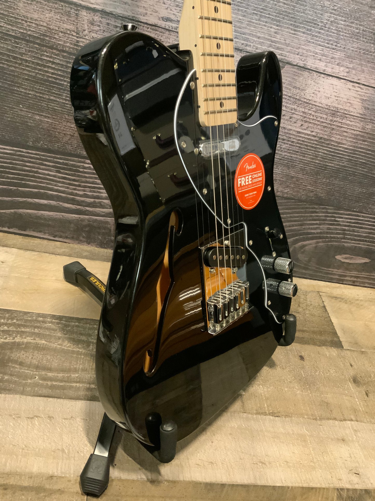 Squier Affinity Series Telecaster Thinline - Metallic Black (used, near mint factory 2nd)