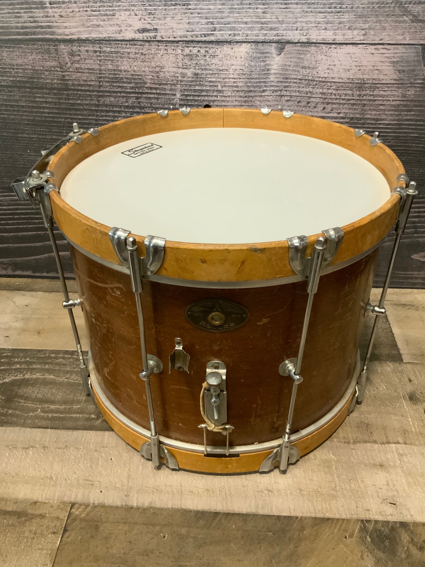 Rogers 14” Wood Marching Parade Snare Drum (vintage, fair condition)