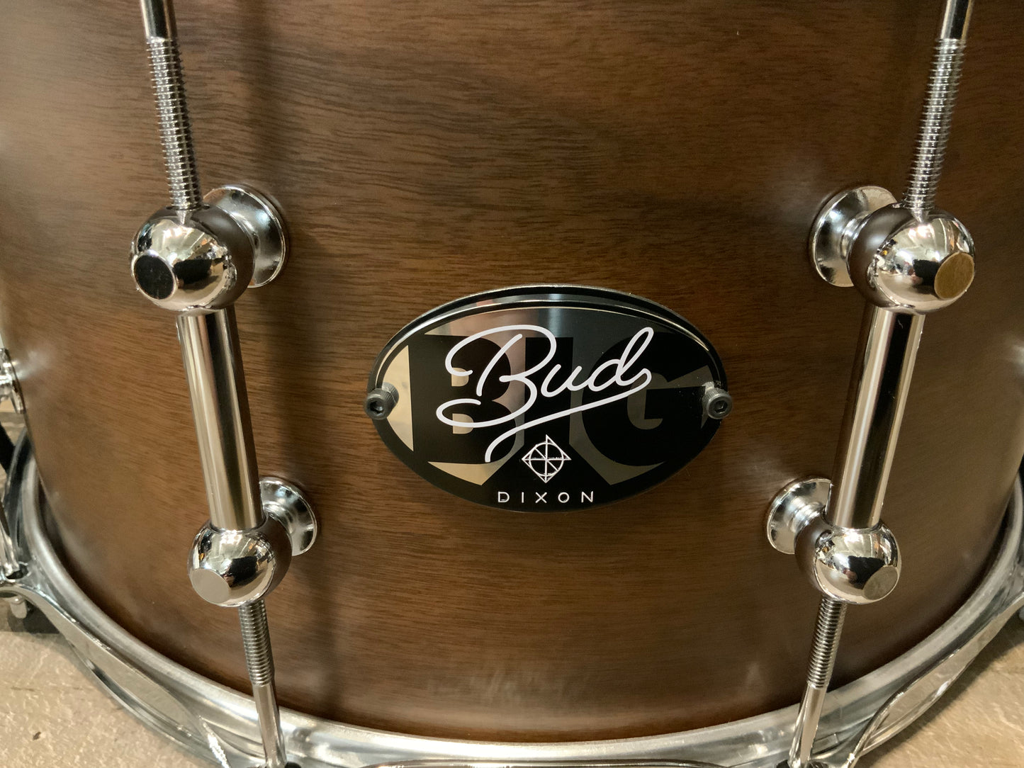 Dixon Gregg Bissonette Big Bud Signature 8” x 14” Walnut Snare Drum