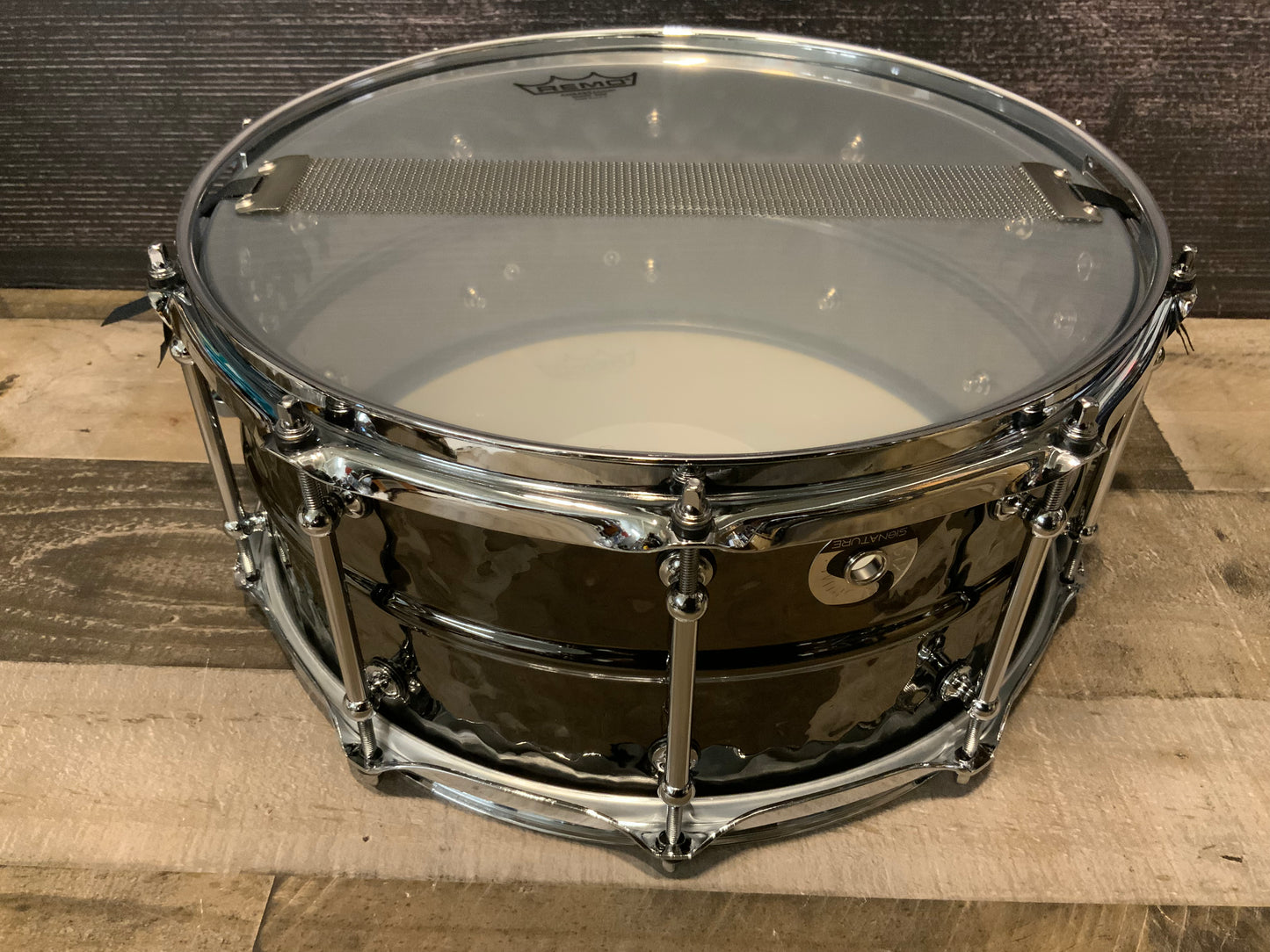 Dixon Gregg Bissonette Signature 6.5” x 14” Hammered Brass Snare Drum