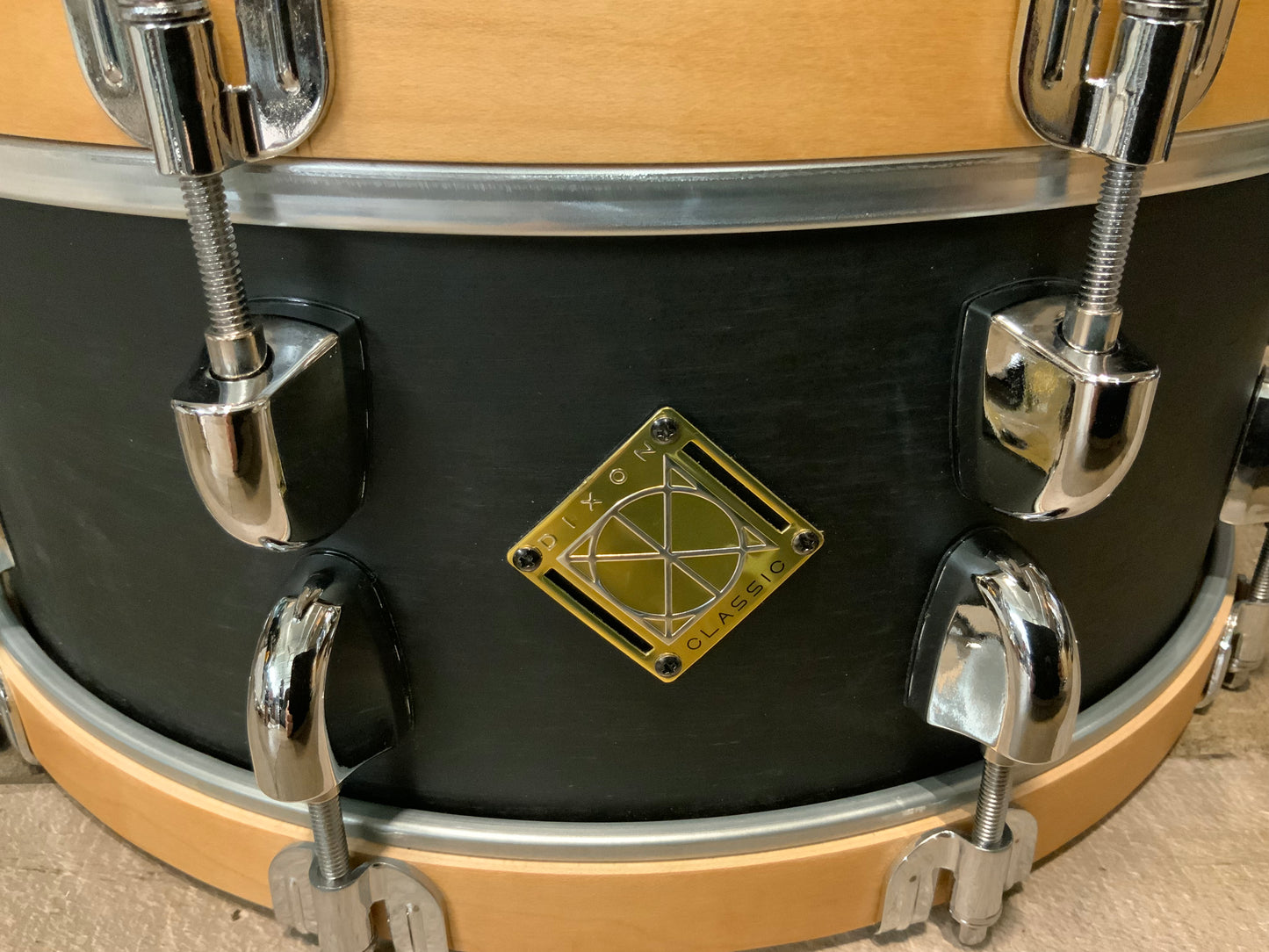 Dixon PDSCL554SBM Classic Satin Black Maple 5.5” x 14” Snare Drum