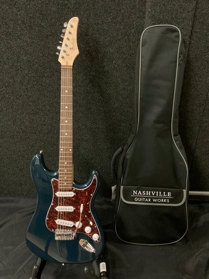 Nashville Guitar Works Strat Style Electric Guitar - Blue