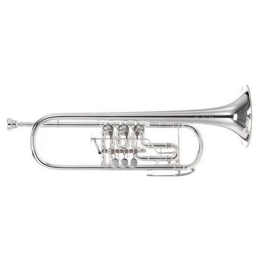 J. Scherzer Cologne Model Bb Rotary Trumpet Silver Plated JS8218GKT_VK-2-0