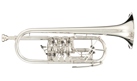 J. Scherzer Cologne Model C Rotary Trumpet Silver Plated JS8217GKT_VK-2-0