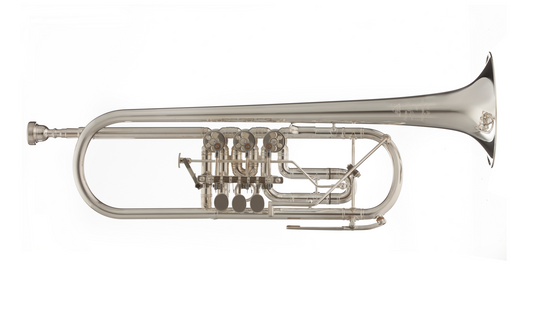 J. Scherzer Austrian Model Bb Rotary Trumpet Silver Plated JS8228GKT_VK-2-0
